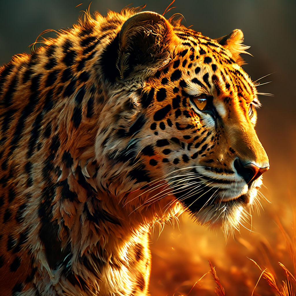 A picture of the cheetah and tiger struggle by Hajar Boubirik - Playground