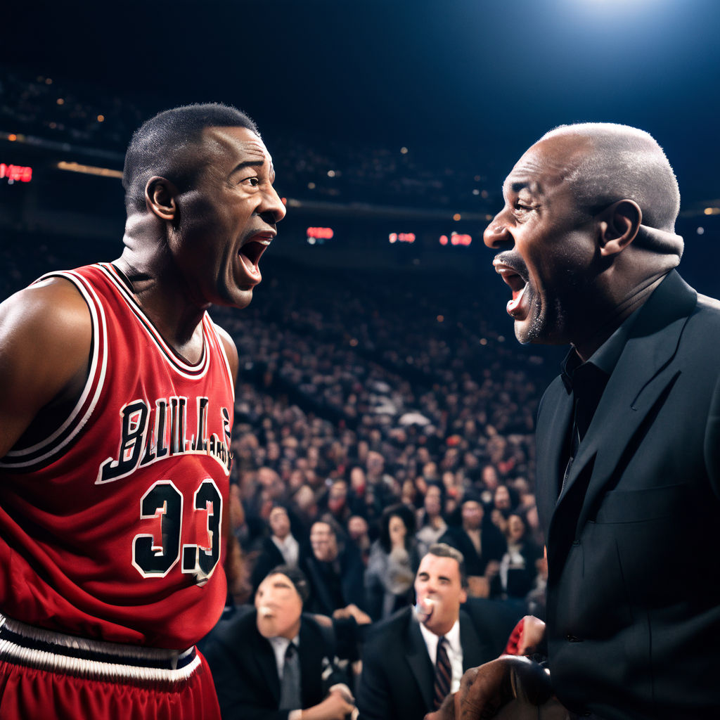 Robert deniro yelling at Michael Jordan by Richard Stephens - Playground