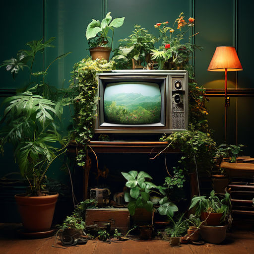 Elle vit sa vie par procuration devant son poste de télévisi... by