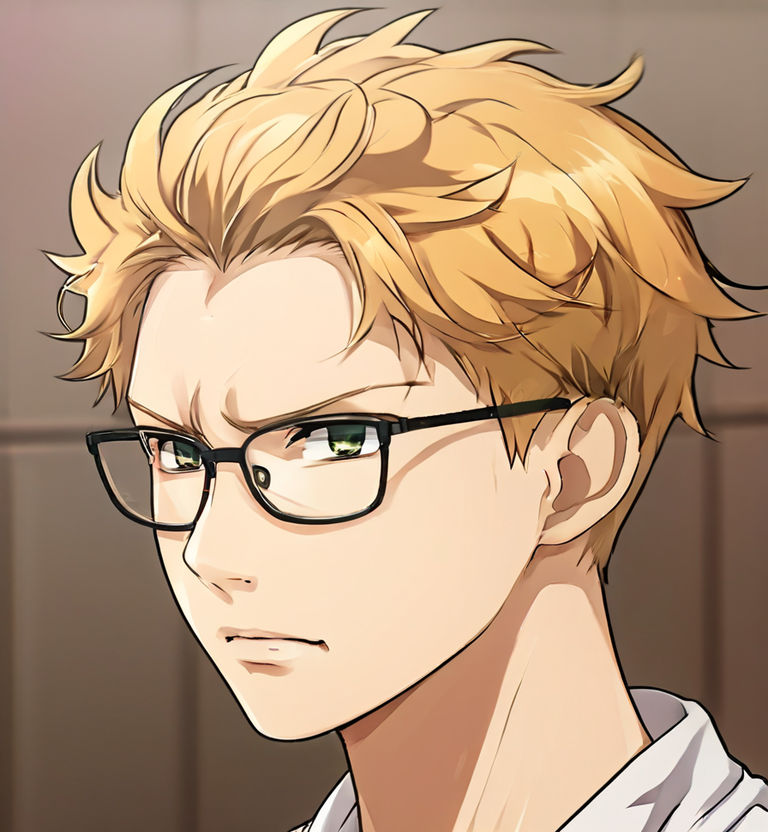 Kei Tsukishima from the anime Haikyu!!. He is very tall and by