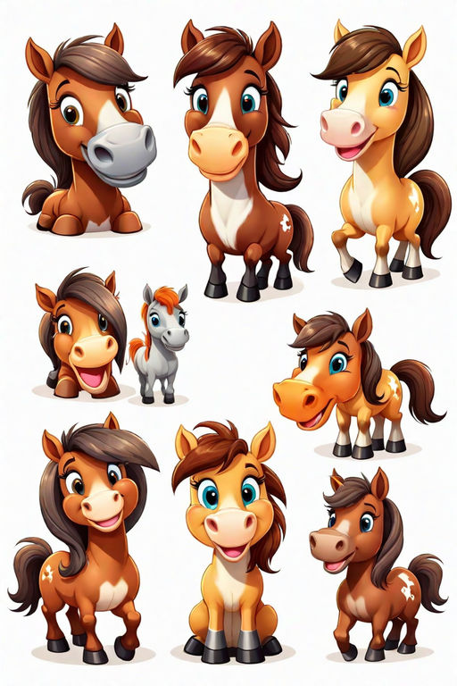 set-of-4-cartoon-horse-characters-by-mark-terrey-playground
