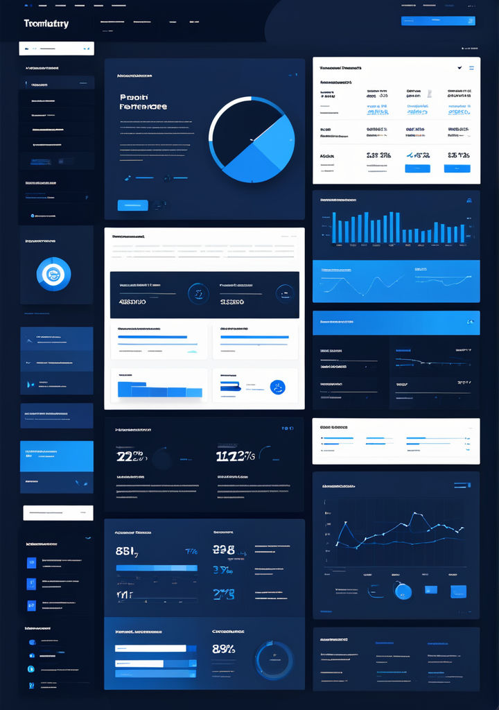 Website layout composition featuring an administrator dashbo... by 박재호 ...