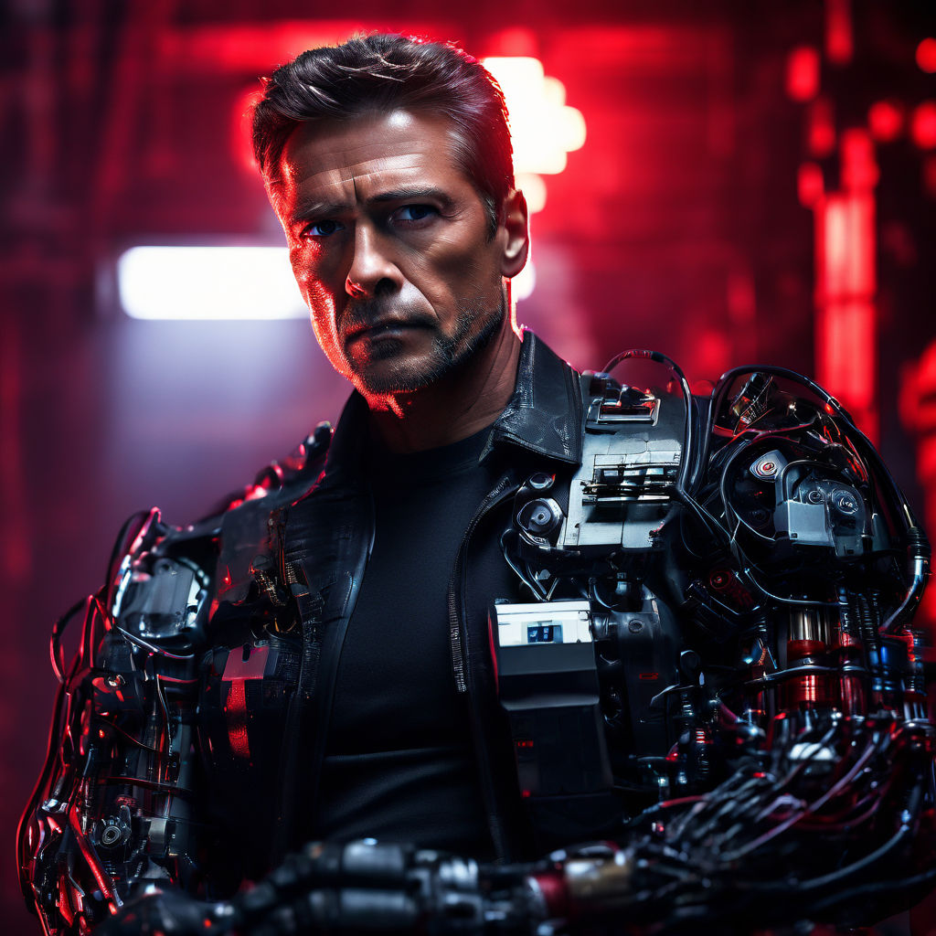 Make this photo look like half of the man is alive by Дизайнер из СССР