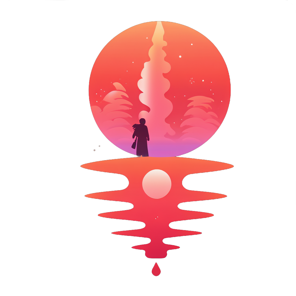 Crimson sunset, silent goodbyes.