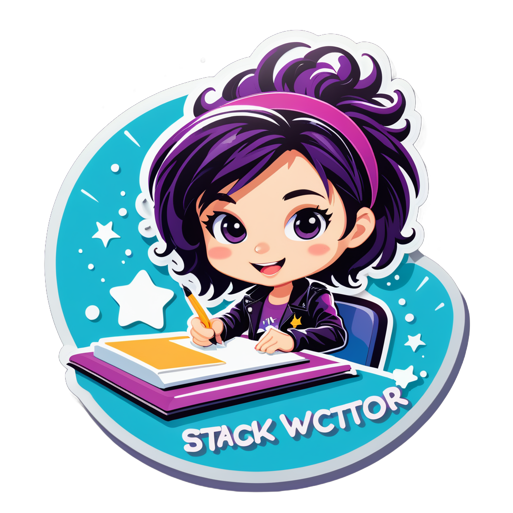 I made an ai sticker of prompt writer rock star
