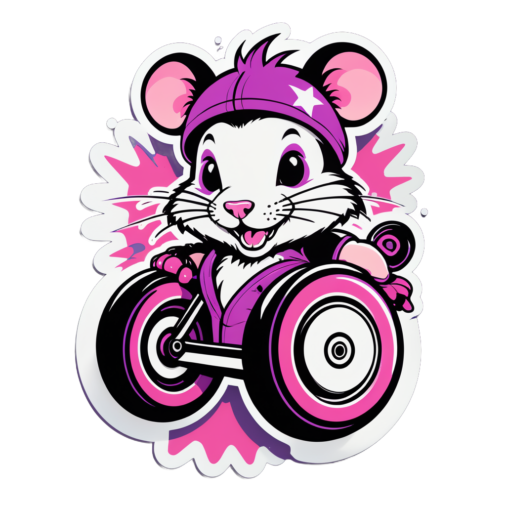I made an AI sticker of rat roller derby