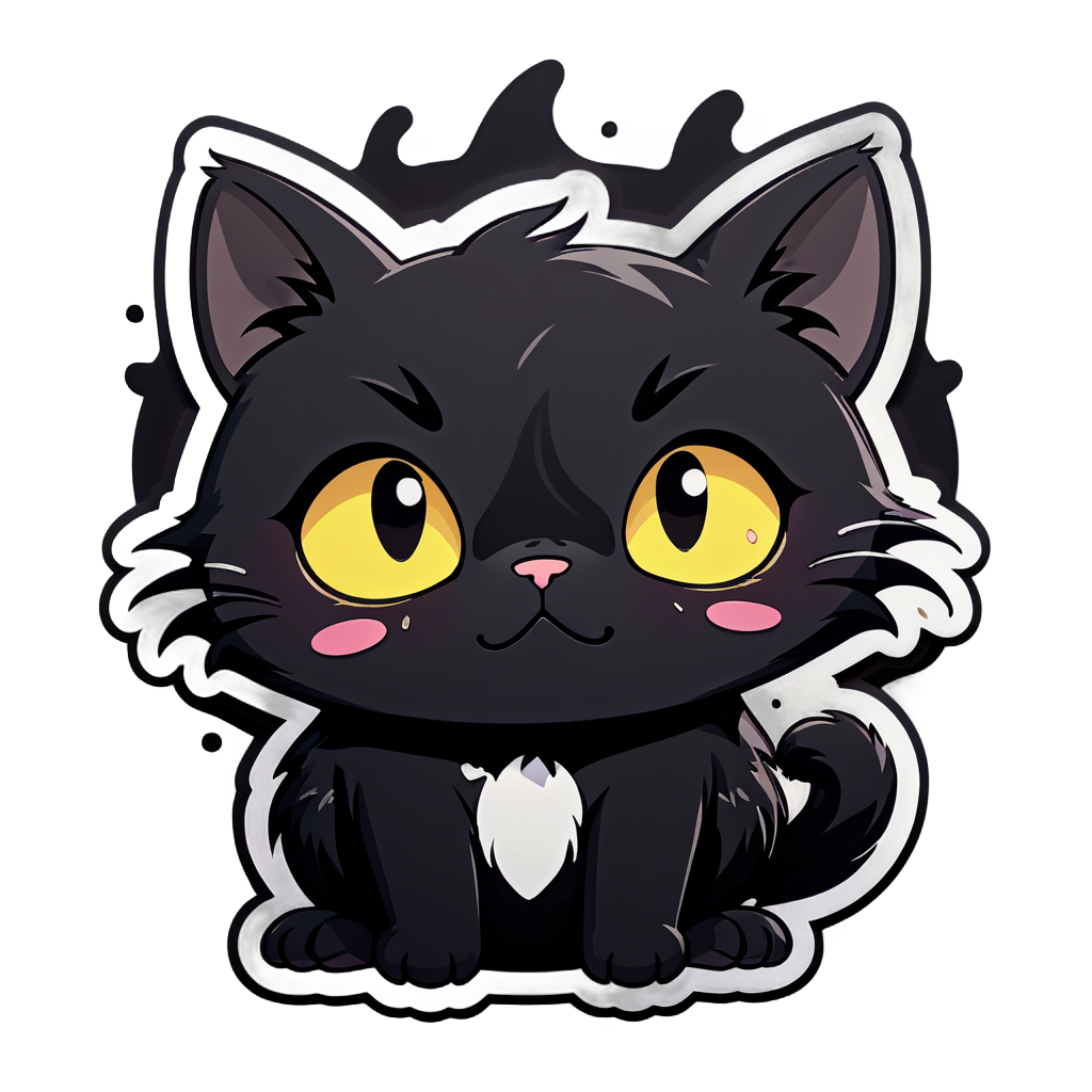 a sad, crying black cat. big tears in the eyes