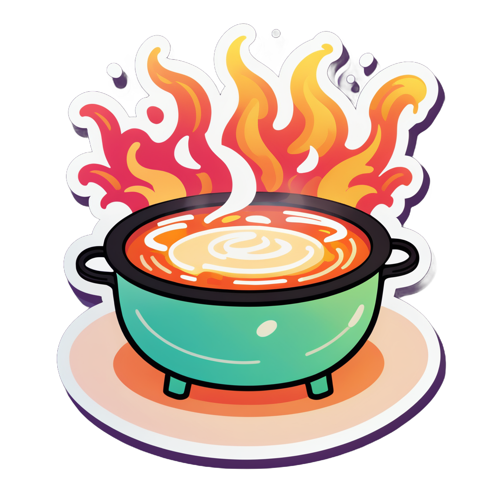I made an AI sticker of hot pot
