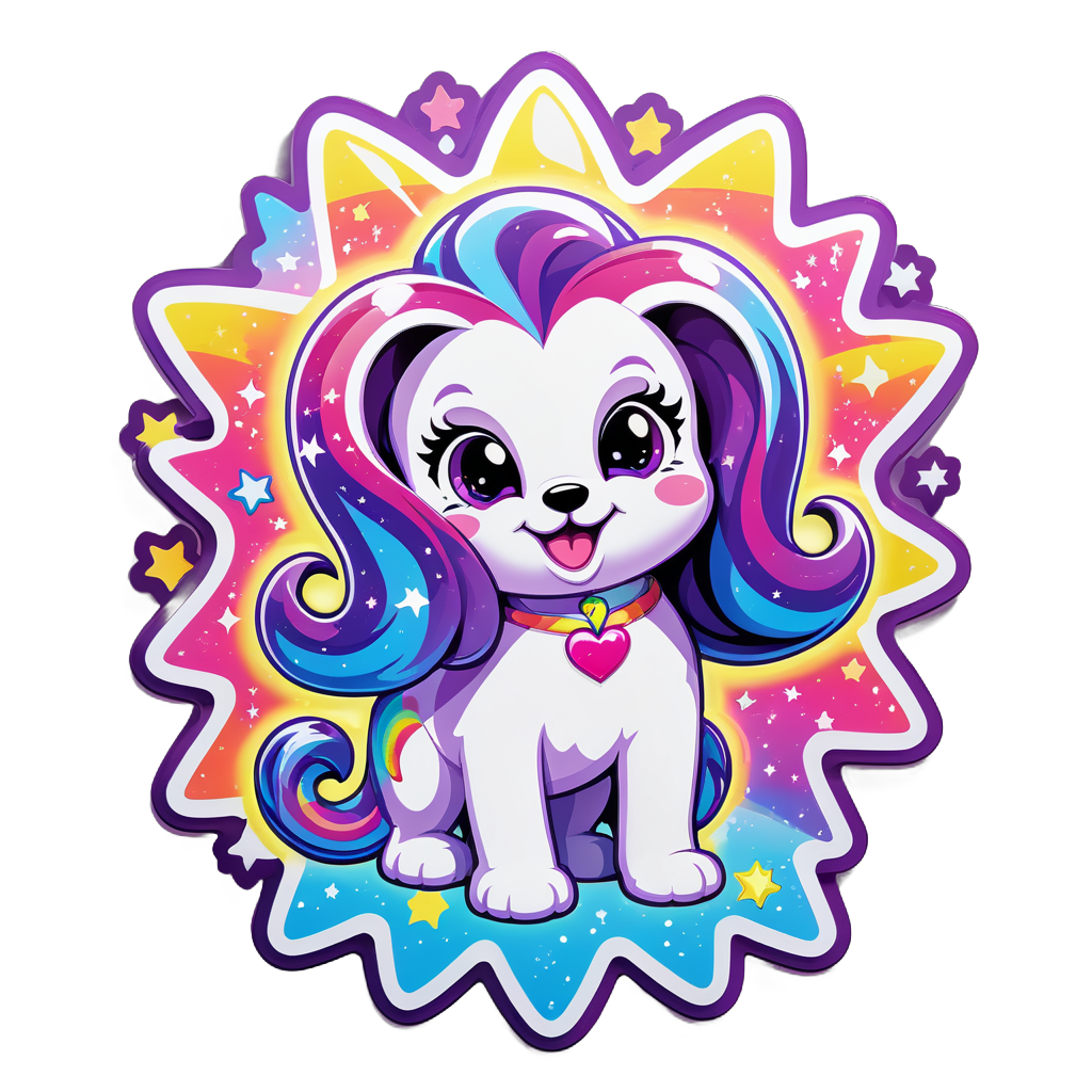 I made an AI sticker of patrick starr lisa frank