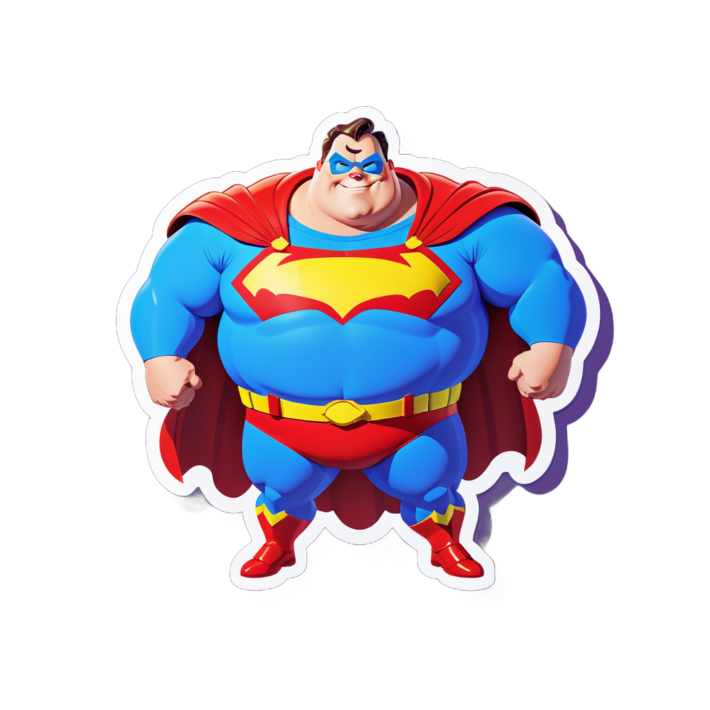 I Made An AI Sticker Of Fat Super Man