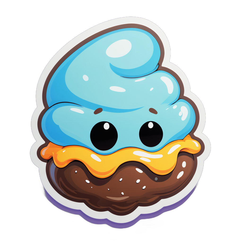 I made an ai sticker of poop bobba