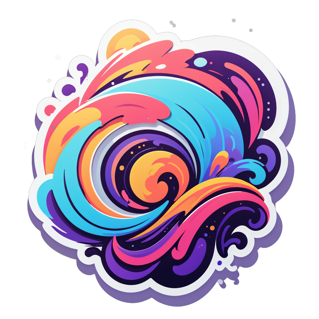 I made an ai sticker of art and design