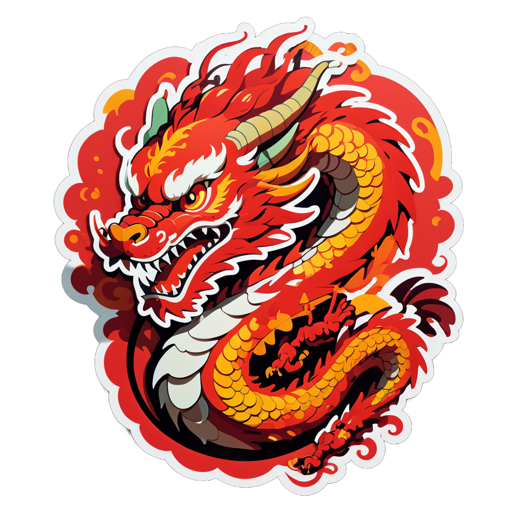 a red chinese dragon