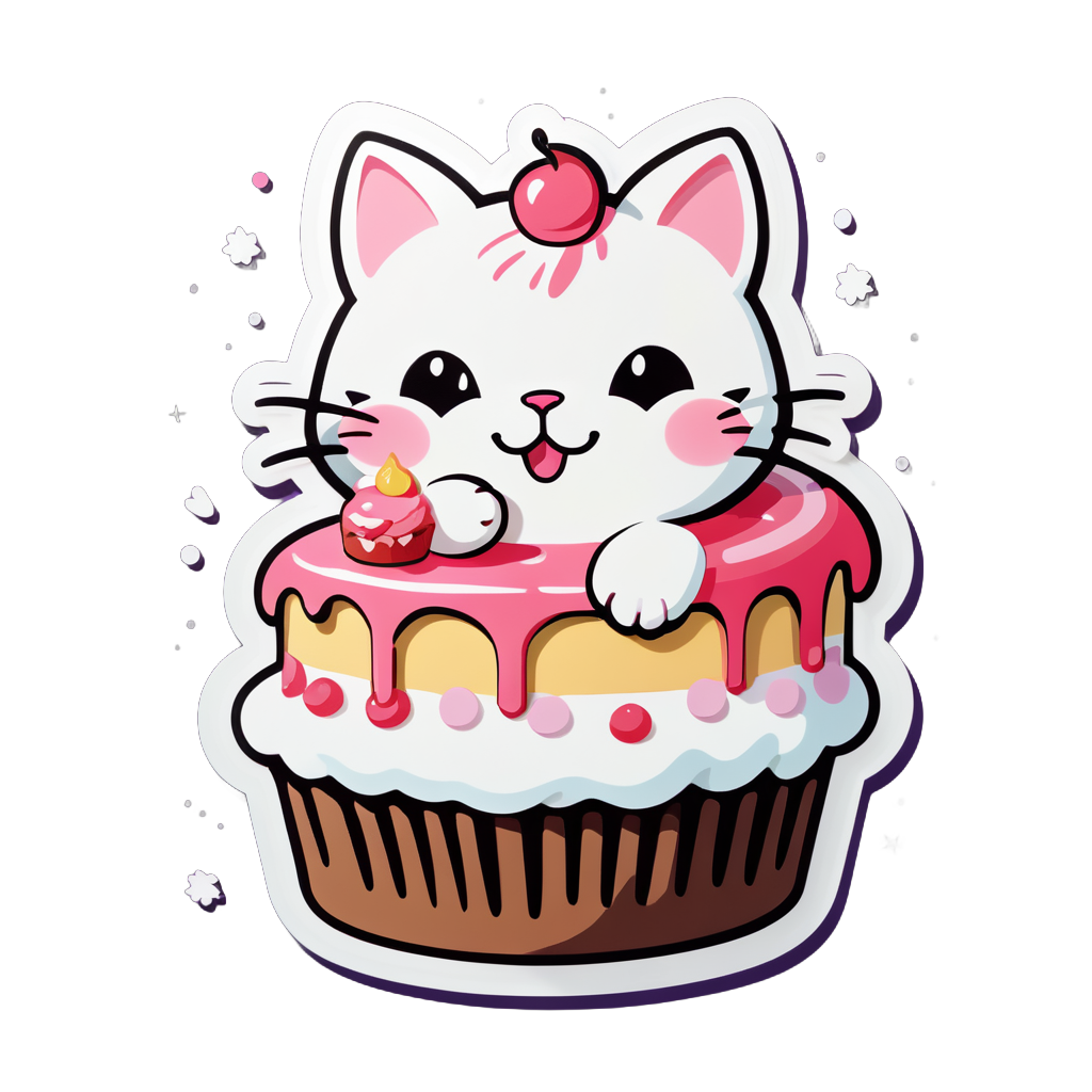 cat and cake