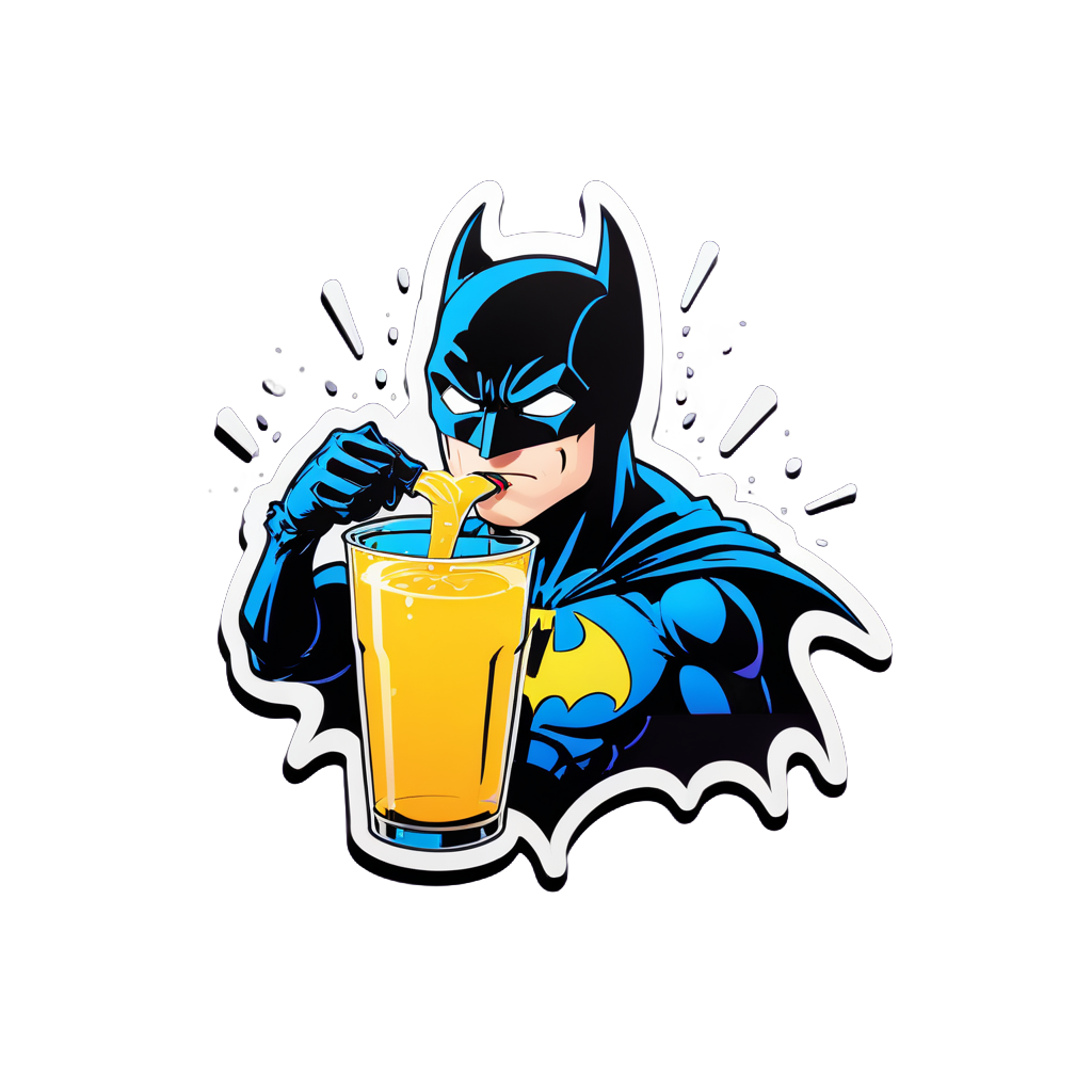 Batman drinking