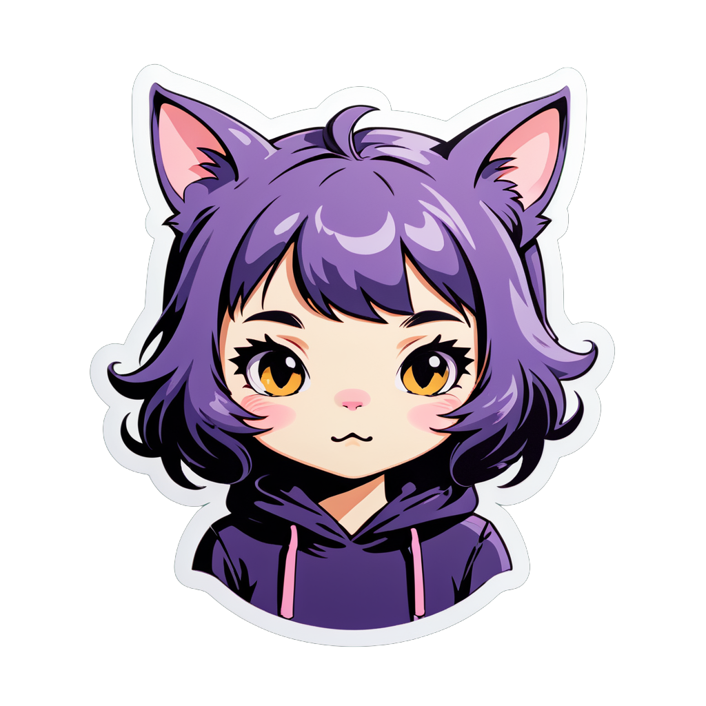 I Made An AI Sticker Of Sad Catgirl