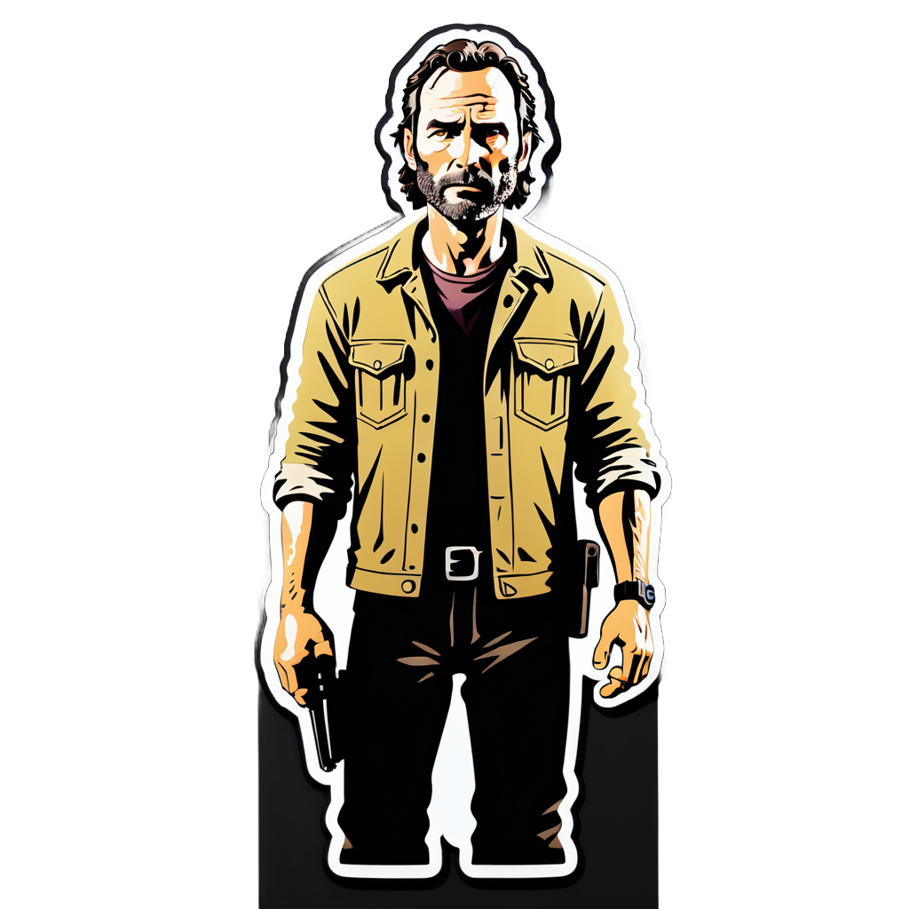 rick grimes from the walking dead without his hand