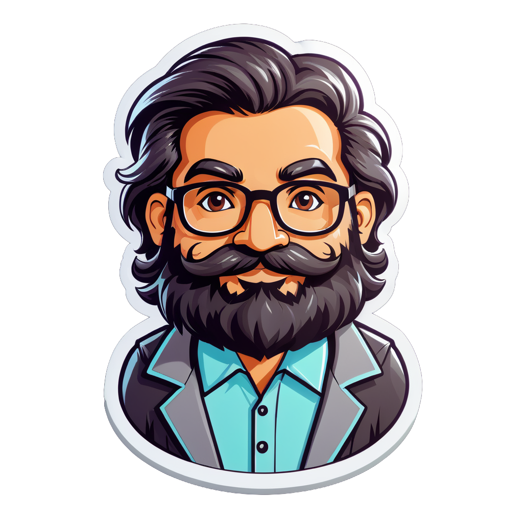 I Made An AI Sticker Of Indian Guy With Beard And Moustache Medium 