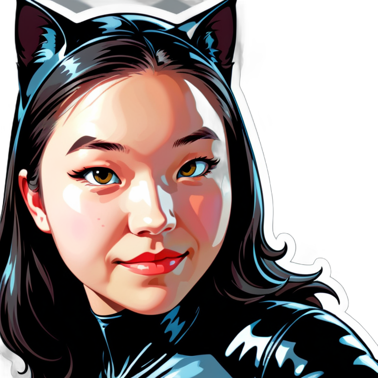 I made an AI sticker of cat woman