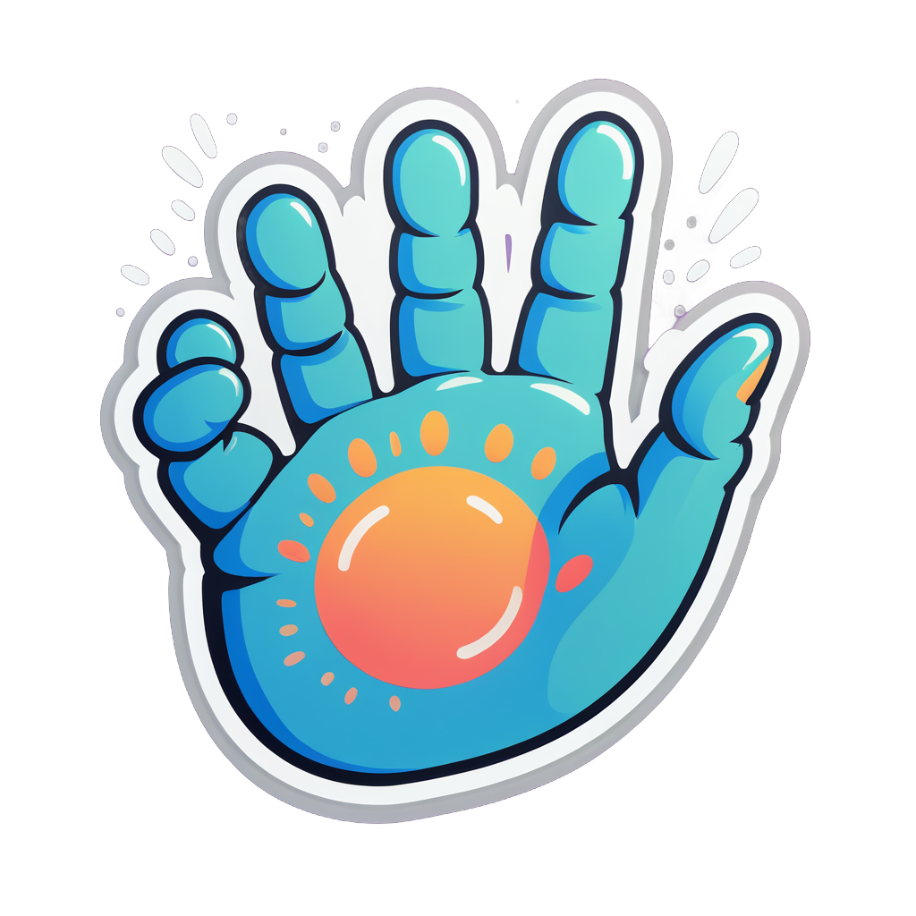 I made an ai sticker of give me five