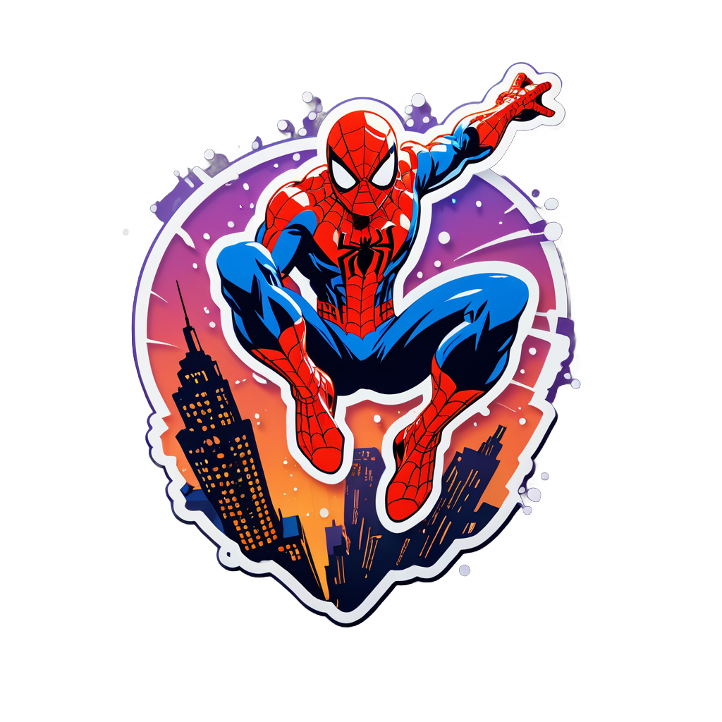 I Made An AI Sticker Of Swinging Spiderman