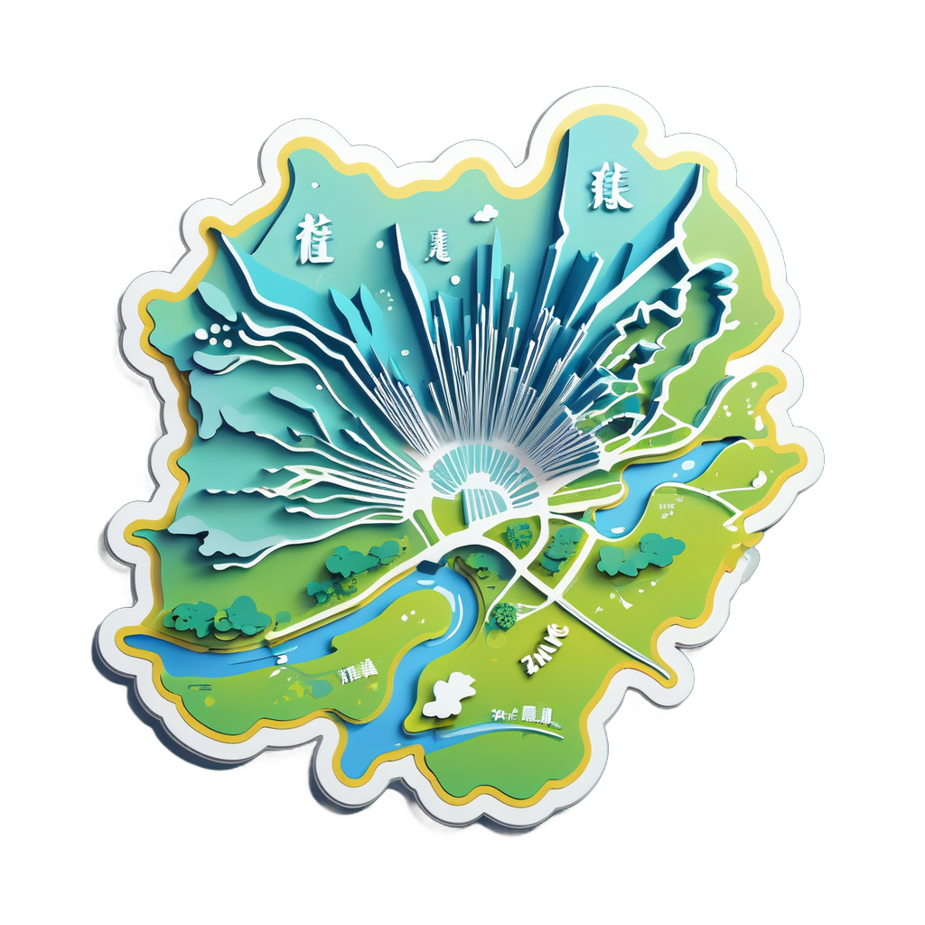 I Made An AI Sticker Of 3d Map China Nanjing