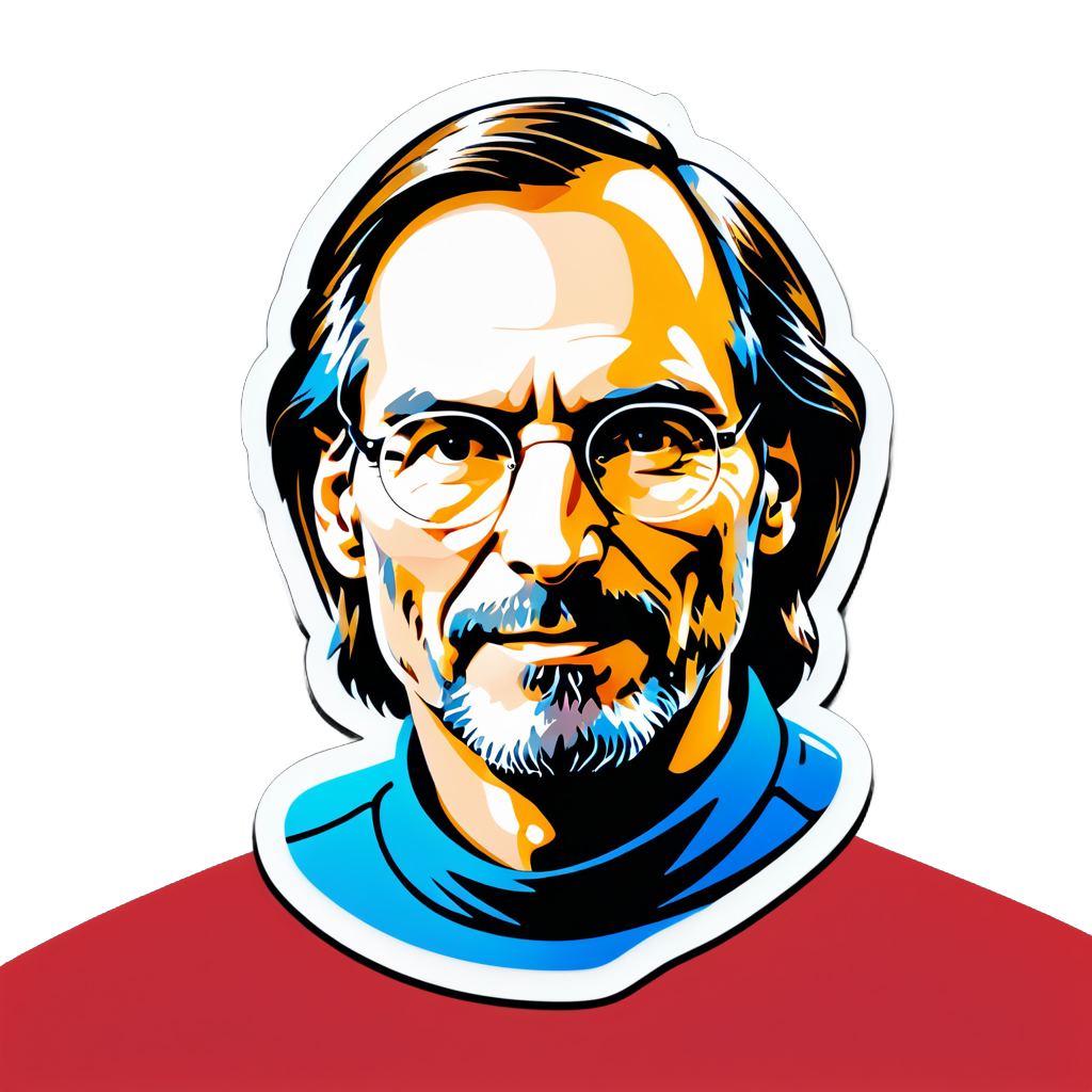 I Made An AI Sticker Of Steve Jobs Wearing VisionPro