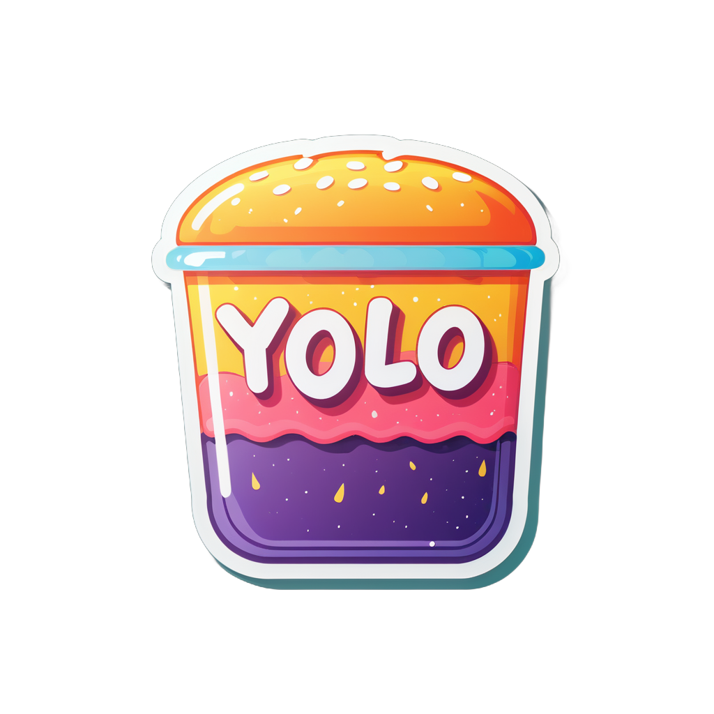 YOLO fridge sticker