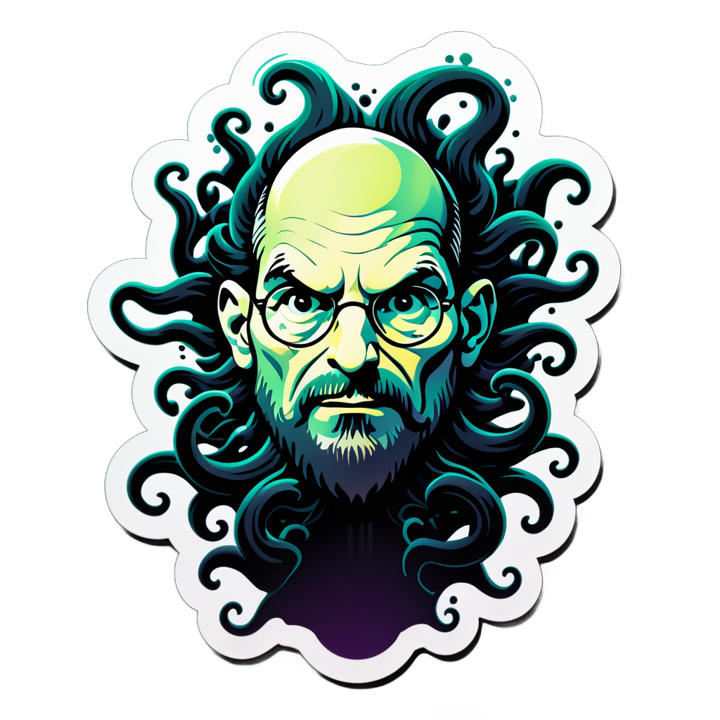 I Made An AI Sticker Of Steve Jobs As Shoggoth
