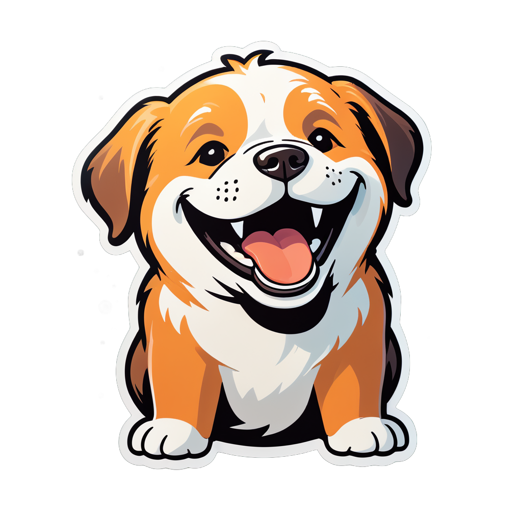 I made an AI sticker of happy dog