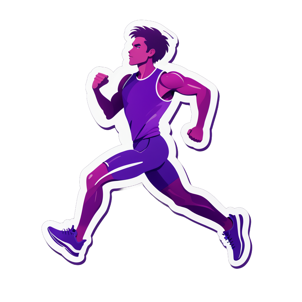 male runner color purple