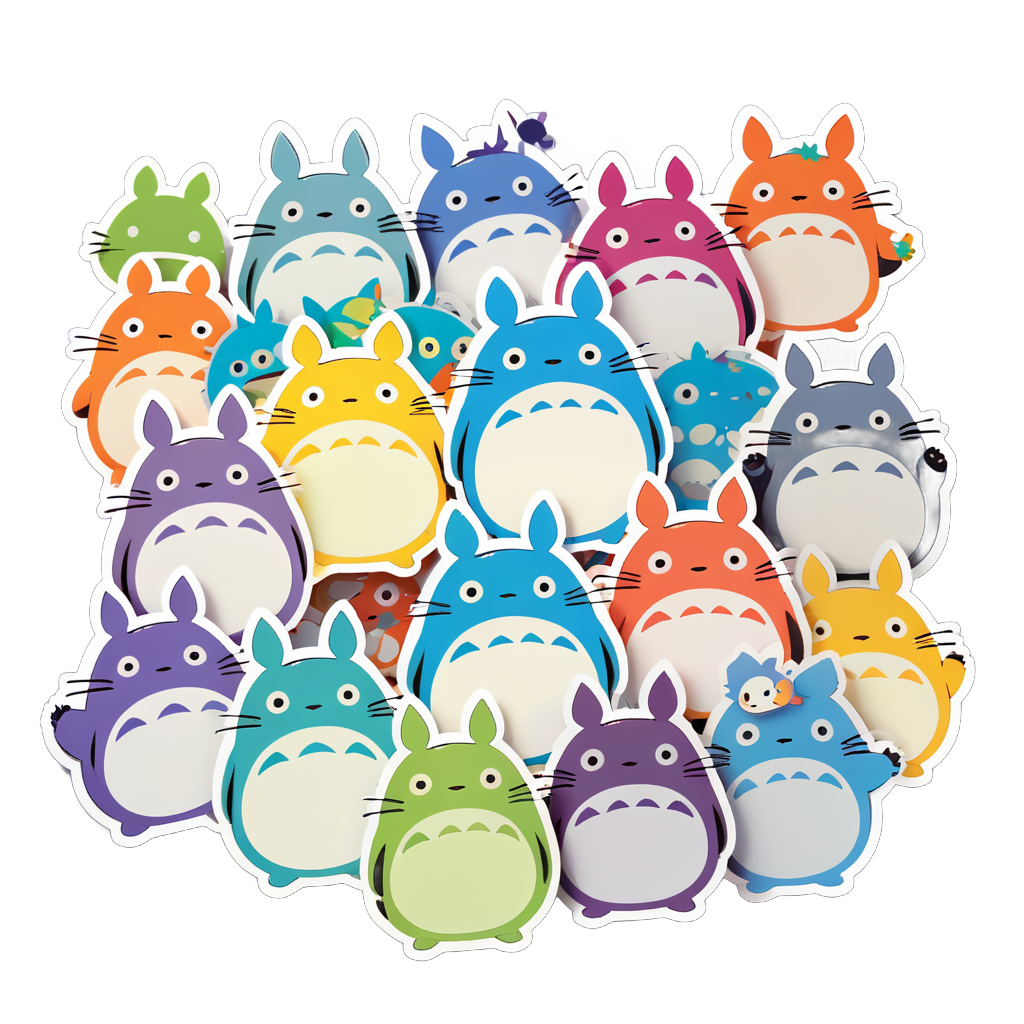 colorful totoro 10 pieces