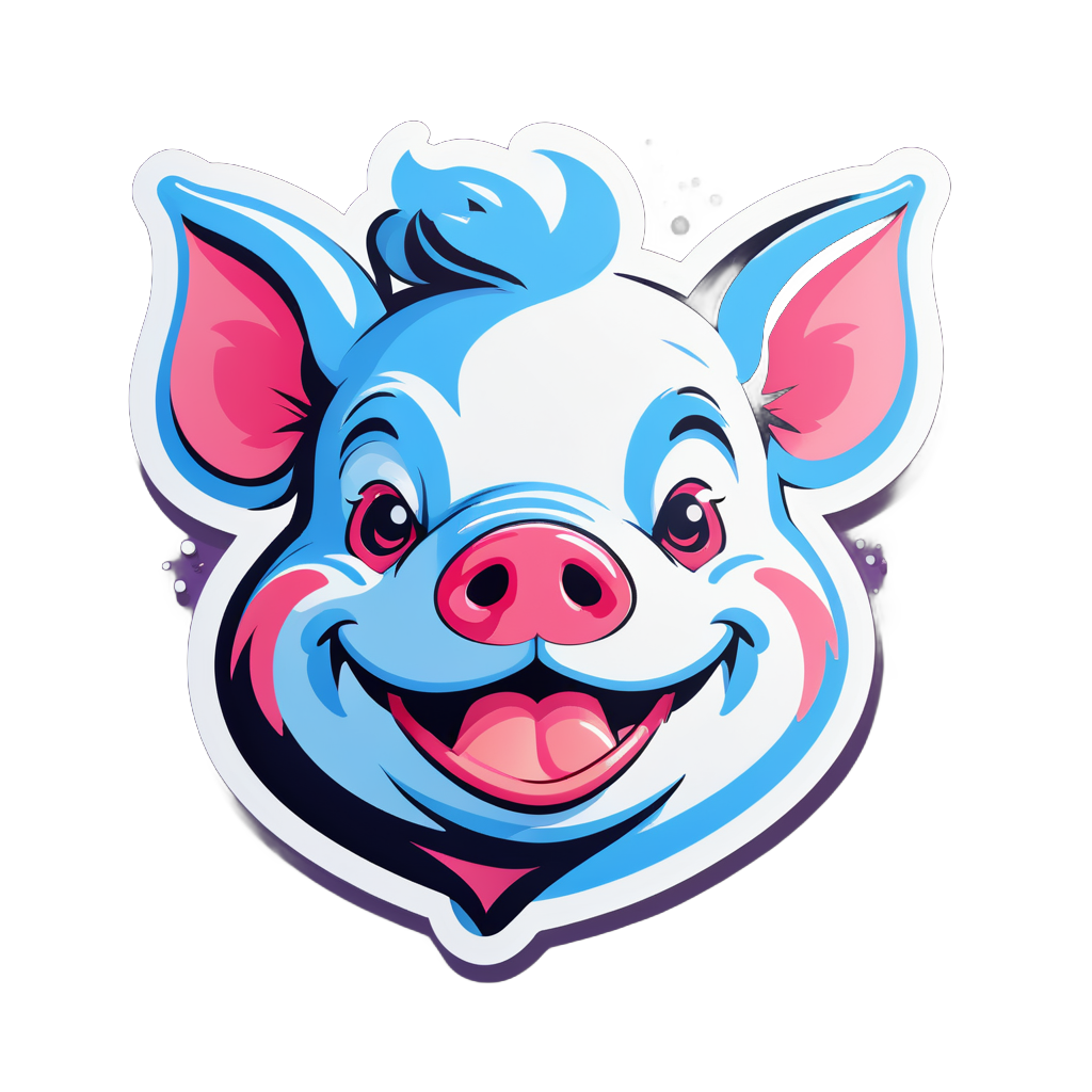 a funny pig head