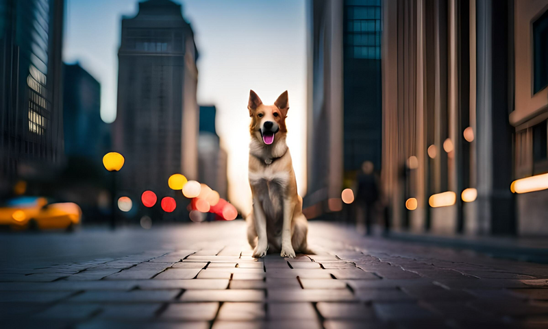 The Little Dog In Front of convenience store