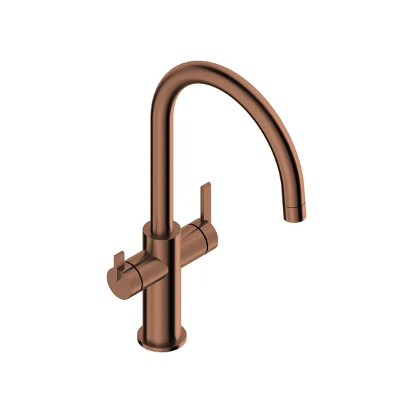 3-way kitchen mixer tap in 316L stainless steel