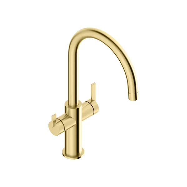 3-way kitchen mixer tap in 316L stainless steel