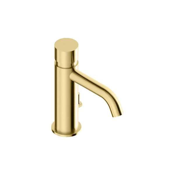 Self-closing basin mixer tap in 316L stainless steel