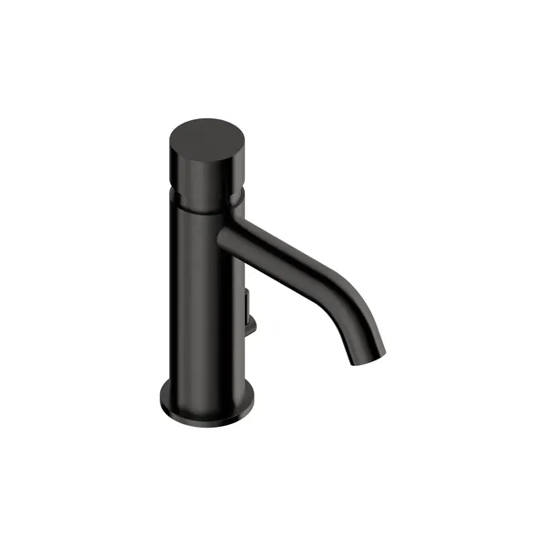 Self-closing basin mixer tap in 316L stainless steel