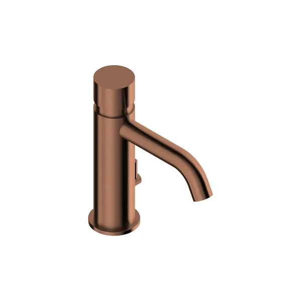 Self-closing basin mixer tap in 316L stainless steel