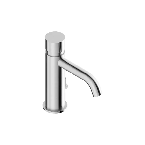 Self-closing basin mixer tap in 316L stainless steel