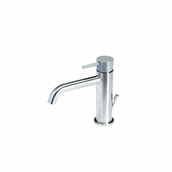 Basin mixer tap with waste and coloured handle
