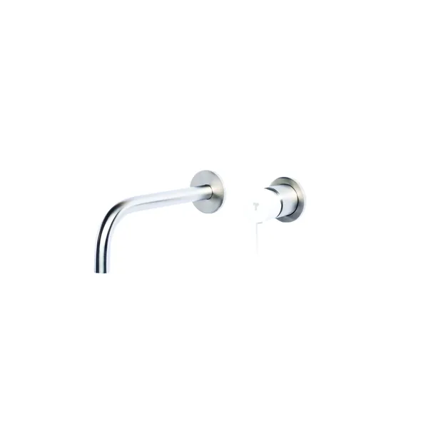 Wall-mounted basin mixer set with coloured handle