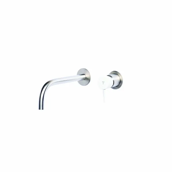 Wall-mounted basin mixer set with coloured handle
