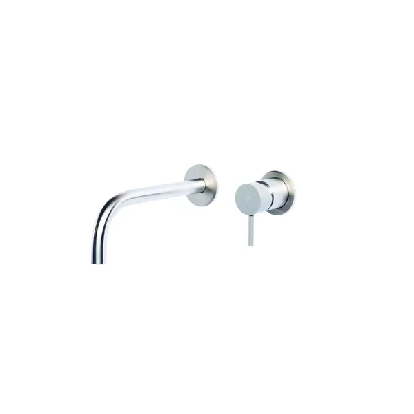 Wall-mounted basin mixer set with coloured handle