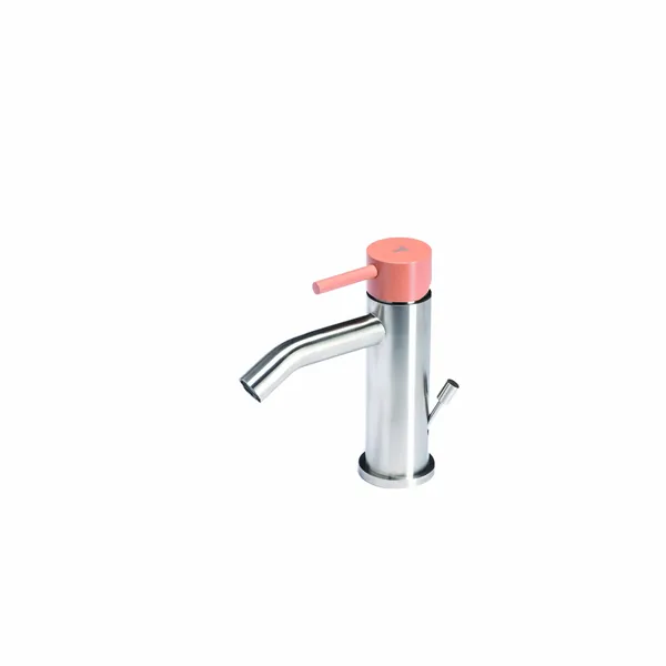Bidet mixer tap with coloured handle