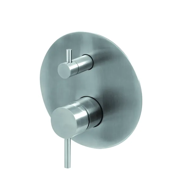 Concealed shower mixer with diverter and coloured handle