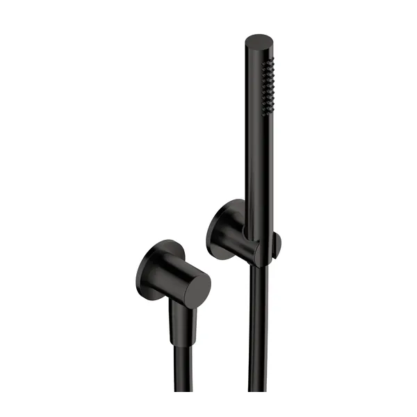 Shower kit: handset, hose, wall outlet and holder in 316L stainless steel