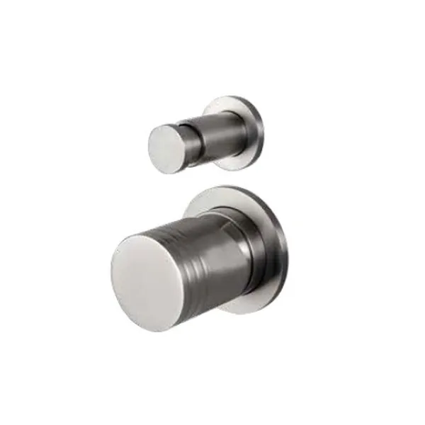 Concealed 2-way designer shower mixer with diverter in 316L stainless steel