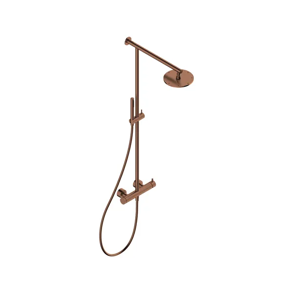 Shower column with riser rail in 316L stainless steel