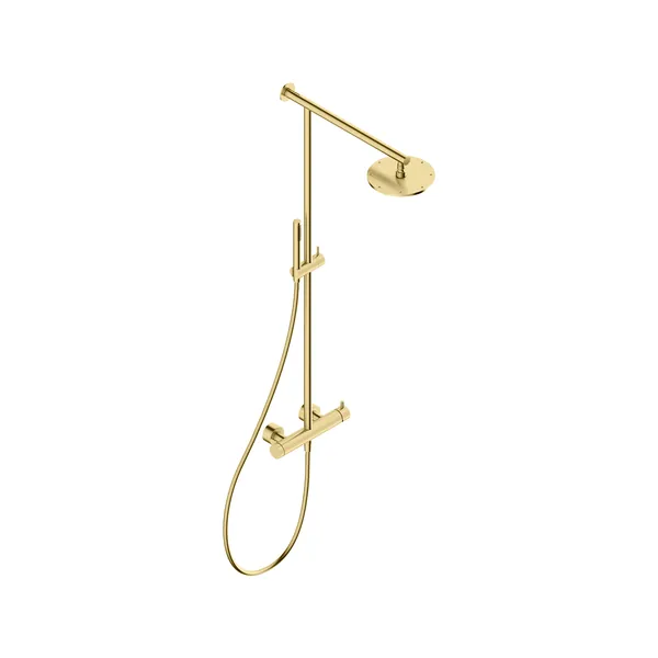 Shower column with riser rail in 316L stainless steel
